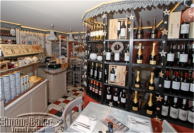 A selection of Spanish wines and champagne were available