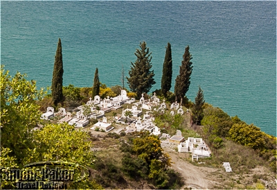 Cemetery on the shore of Lake Kremaston