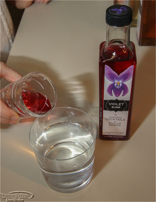 Violet extract in water