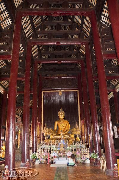 Wat Phan Tao is built of teakwood in the Lanna Thai style
