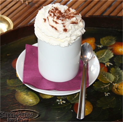 Hot cocoa at the Comptoir des Colonies near the Dijon market