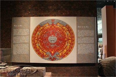 A representation of the Stone of the Sun at the Anthropology Museum