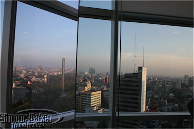 Mexico City is reflected in the mirrors of the St. Regis gym