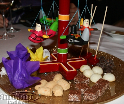 Post meal sweets arrived in a pretty carousel display