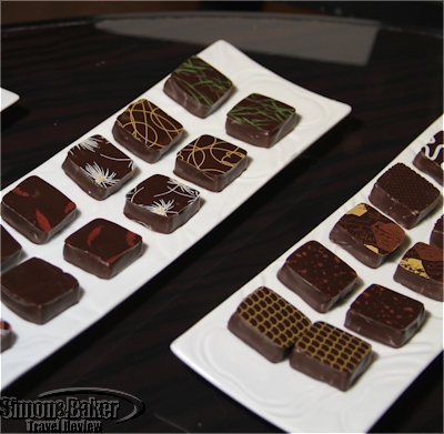 A selection of dark chocolates for tasting