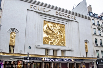 The newly restored façade of the Folies Bergères cabaret