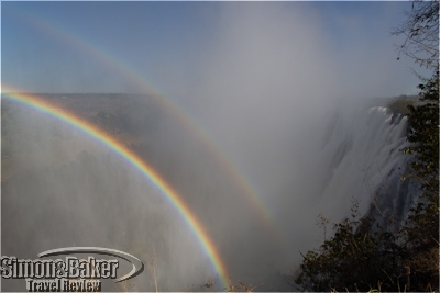 A double rainbow over Victoria Falls