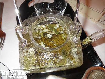 Green tea with jasmine flowers