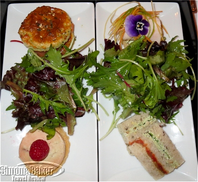 Tea sandwiches and salad