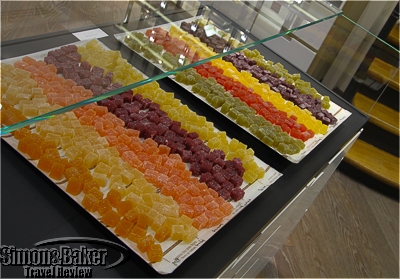 Fruit and vegetable flavored candies add a touch of color.