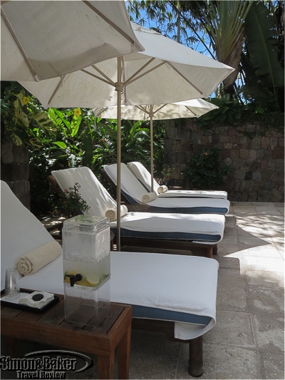 One of several outdoor areas at the Four Seasons Spa