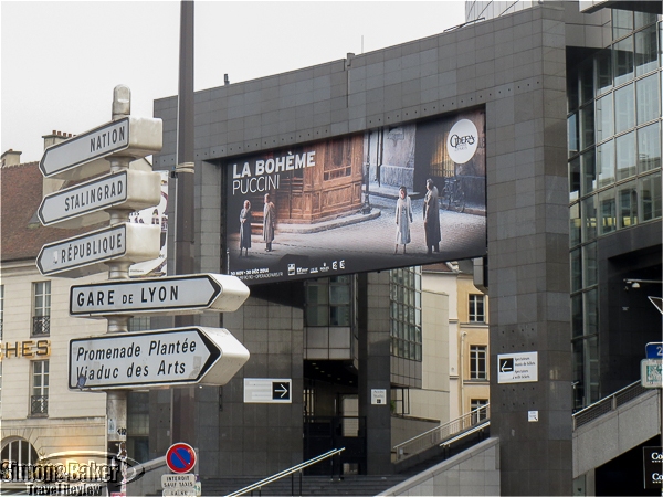 The Opera Bastille is located in a major traffic circle in Paris