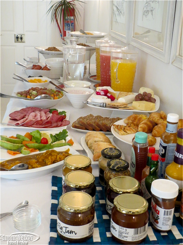 The breakfast buffet