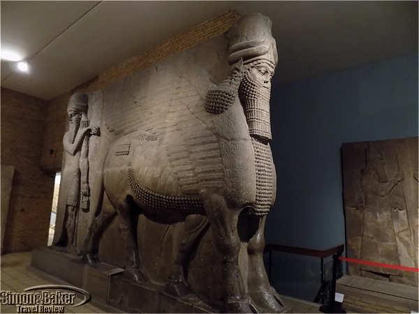 Human-headed winged bulls from the Palace of Sargon II at Khorsabad, Assyria (near Mosul, Iraq)